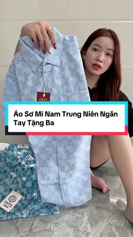 Áo Sơ Mi Nam Trung Niên Ngắn Tay Tặng Ba #aosomi #aosominam #aosomitrungnien #aotrungnien #aotrungniencaocap 