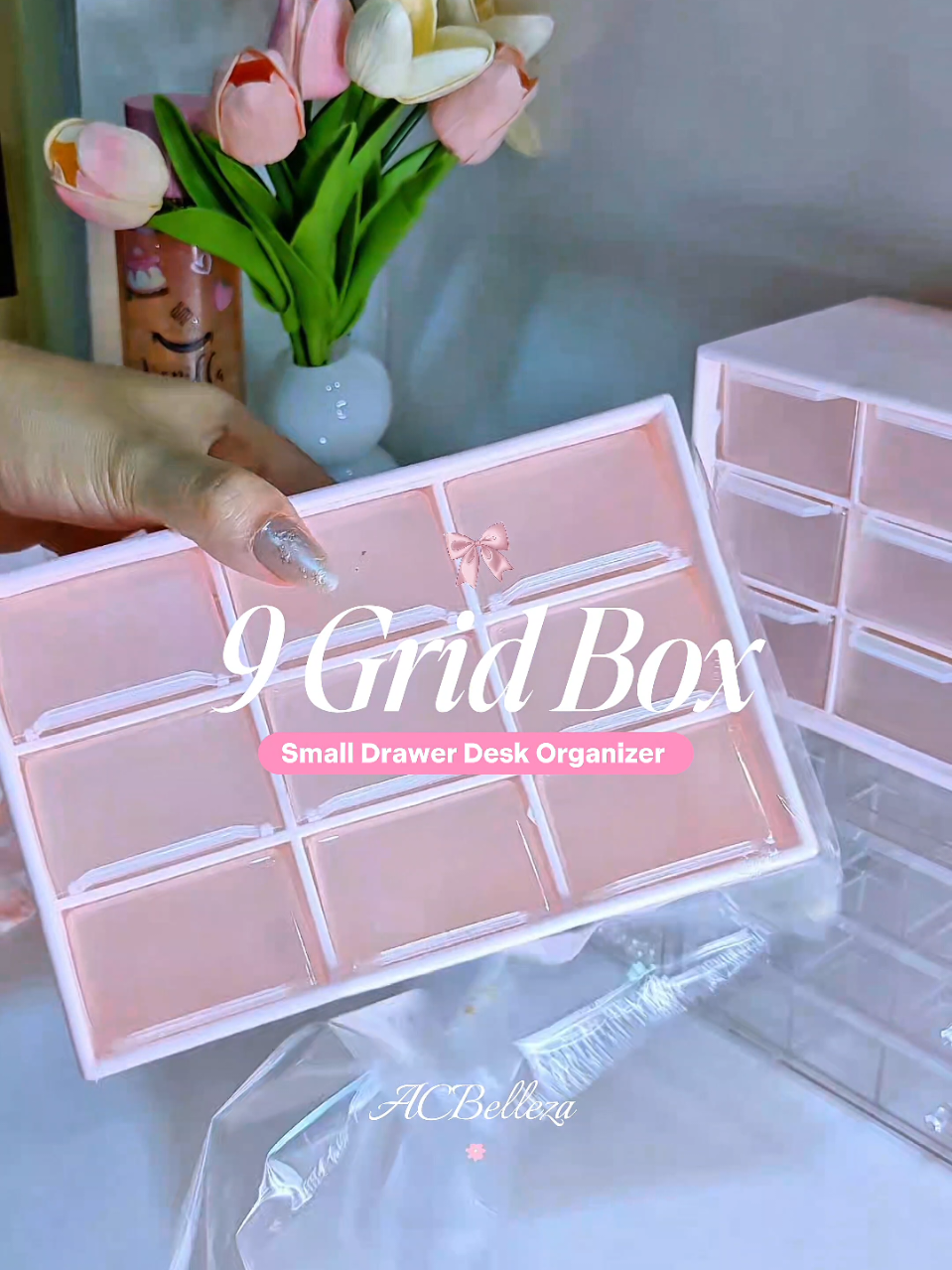 9 Grid Small Organizer Box  Mini Drawer Desk Storage Transparent Box   perfect for Aesthetic Minimalist Small Space setup 🖤 #DeskOrganization #MiniDrawer #StorageBox #MinimalistAesthetic #SmallSpaceHacks
