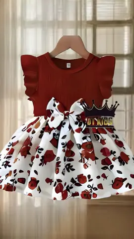 Dress anak cantik motif bunga bahan rip lembut lengan pendek usia 6 bulan-4 tahun #bajuanak #bajuanakperempuan #dressanak #bajuanakperempuan 