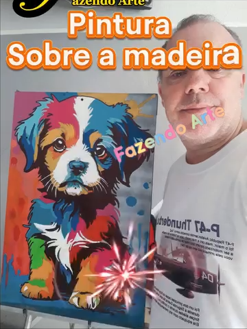 PET - Pintura em madeira  Artista: Claudio Calixto