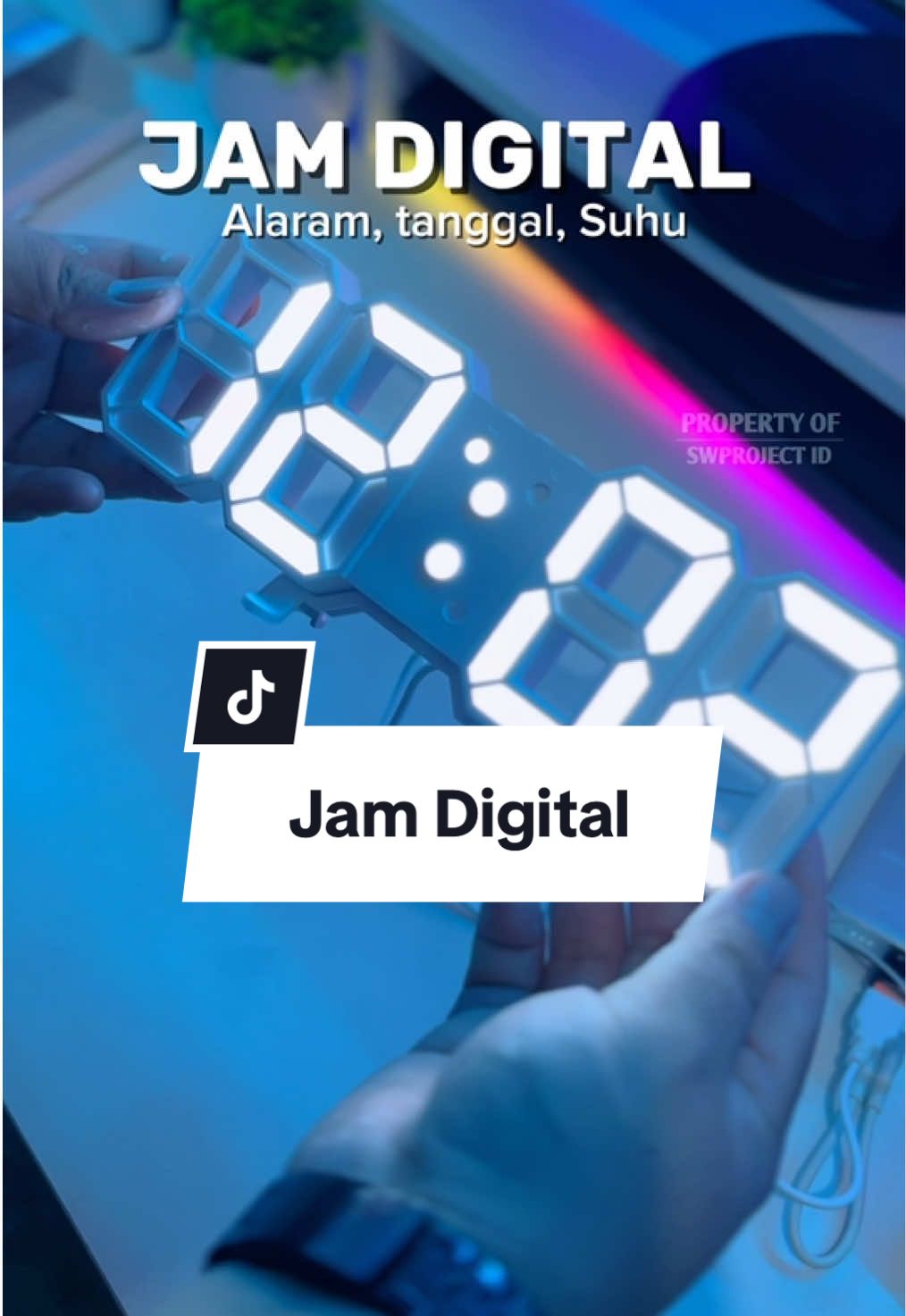 Jam Alarm Digital, bisa menampilkan waktu, tanggal, suhu ruangan bikin kamar makin estetik✨ #jamdigital #jamalarm #jamdinding #kamaraesthetic 