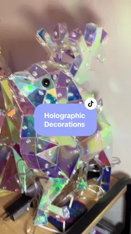 Holographic, light weight, multiple modes. #holographic #holidaydecorations #christmas2025 