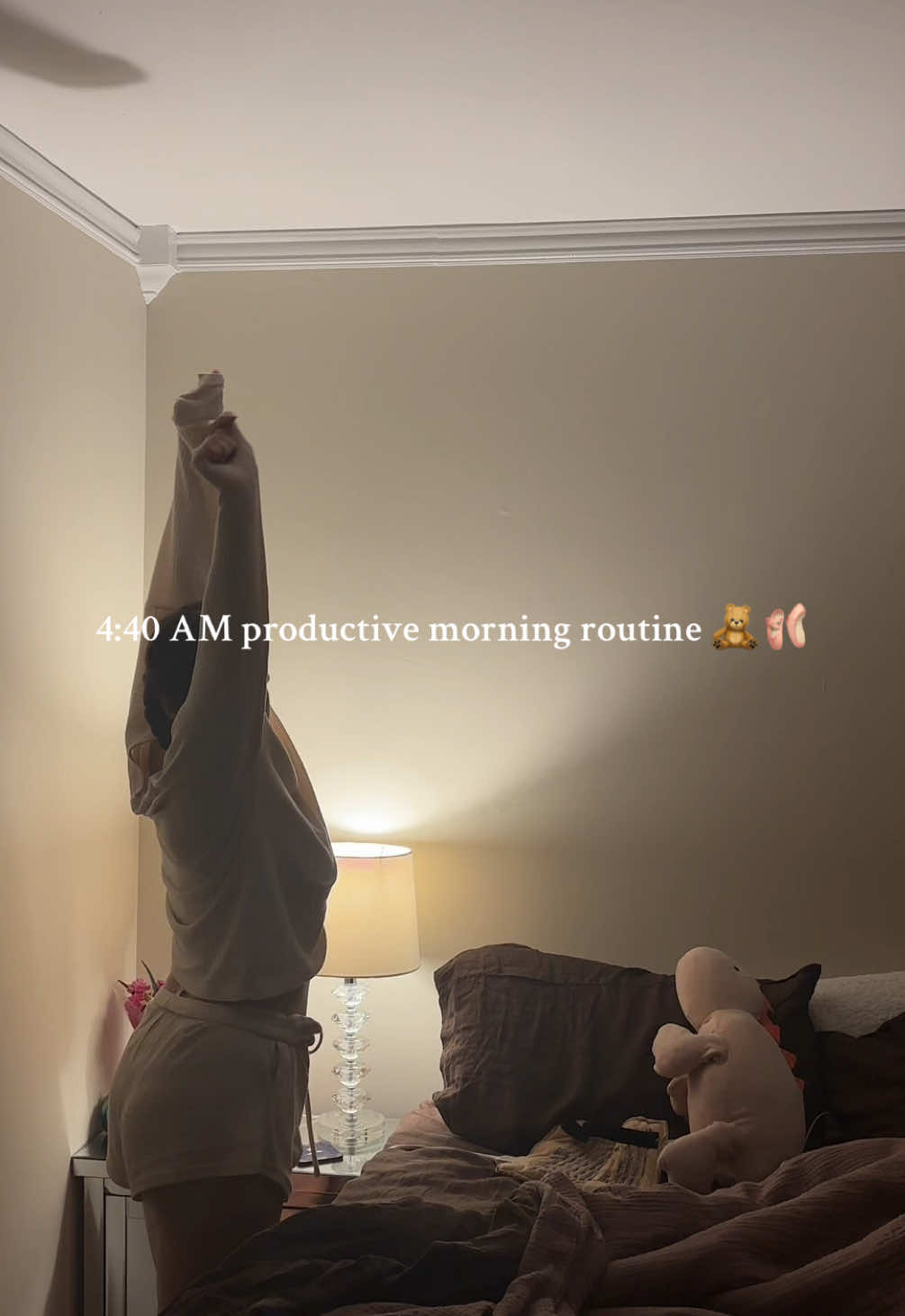 my 4:40 am productive morning routine !!! 🍂 Had an outfit change before work loll  #morningroutine, #cozyliving, #SelfCare, #aesthetic, #quietlife @Snif @Drunk Elephant @Saie @Kosas @belif USA @Innisfree US @Innisfreeofficial @Good Molecules @FRENSHE @Noshinku @skinsmart_antimicrobial @byoma @e.l.f. Cosmetics 