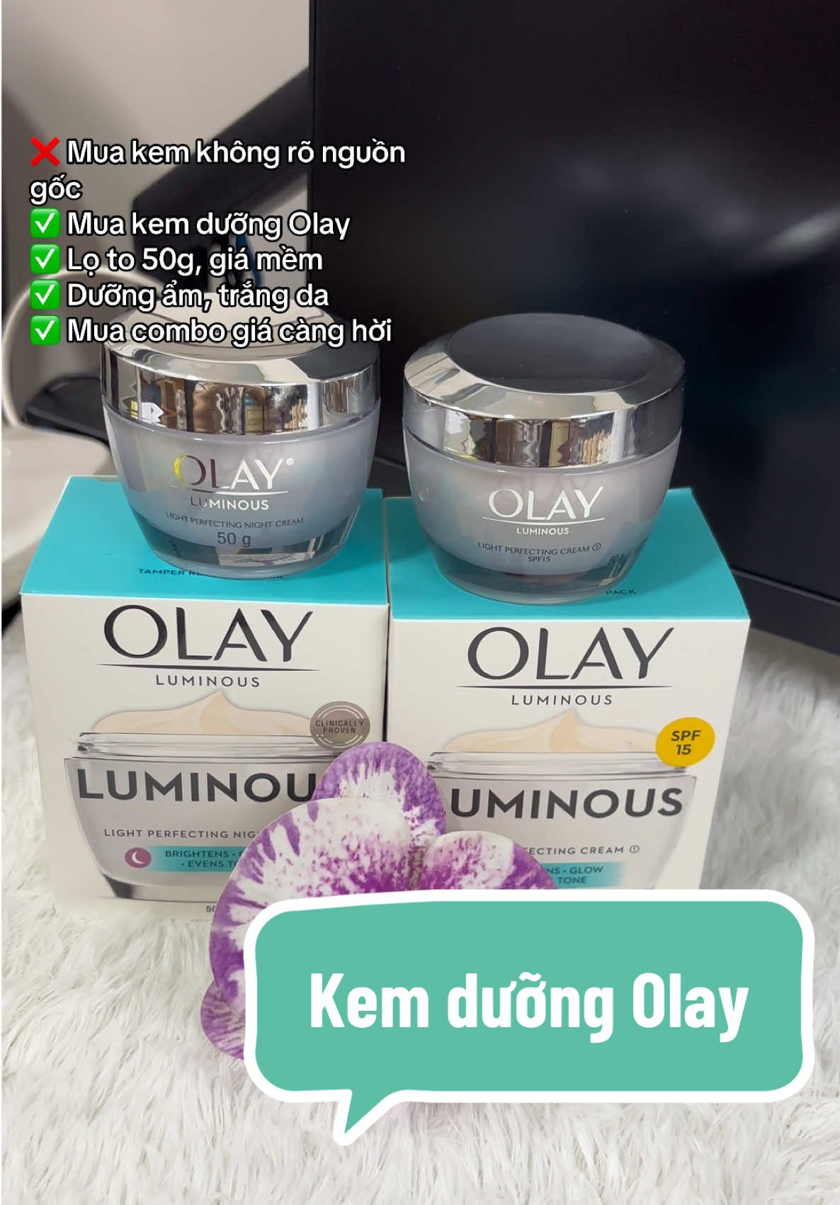 Kem dưỡng trắng da, dưỡng ẩm Olay ngày và đêm 🥰🥰🥰 #kemduong #kemduongam #kemduongtrangda #olay #thuha  @HÀ THỬ RỒI NÈ! 😊  @HÀ THỬ RỒI NÈ! 😊  @HÀ THỬ RỒI NÈ! 😊 
