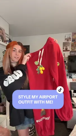 STYLE MY AIRPORT OUTFIT WITH ME! #OOTD #outfitoftheday #fashion #relatable #foryoupage 
