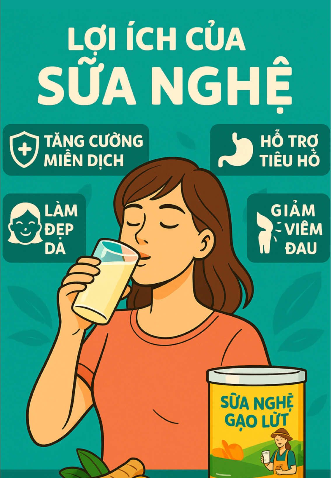 Uống sữa nghệ trong vòng 30 ngày có thay đổi như thế nào ? ##thuanchayvn #suanghe #suckhoe 