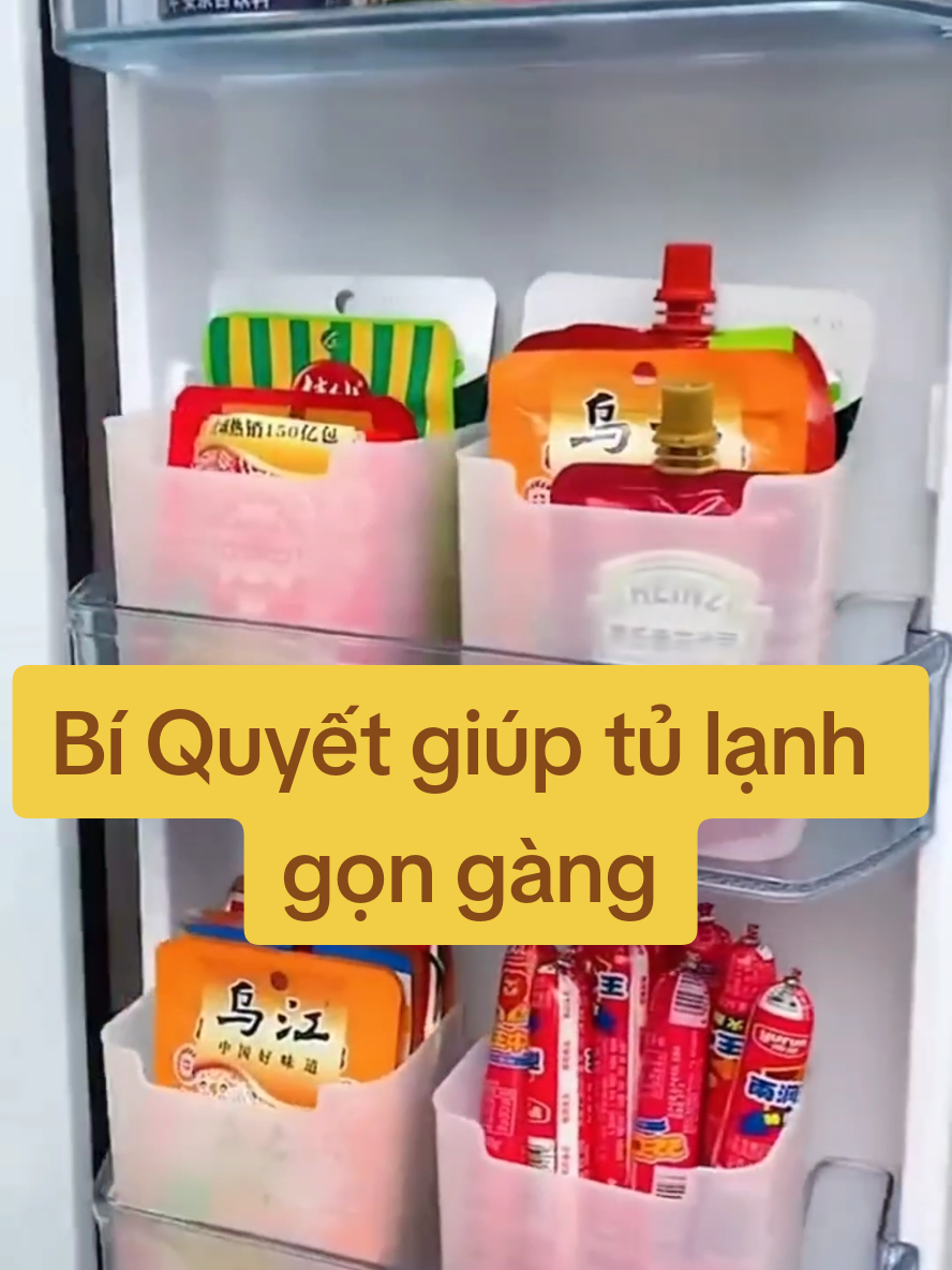 Bí quyết chiếc tủ lạnh gọn gàng  #fl #hoptulanh #xh #giadungtienich #tutruyenthong 