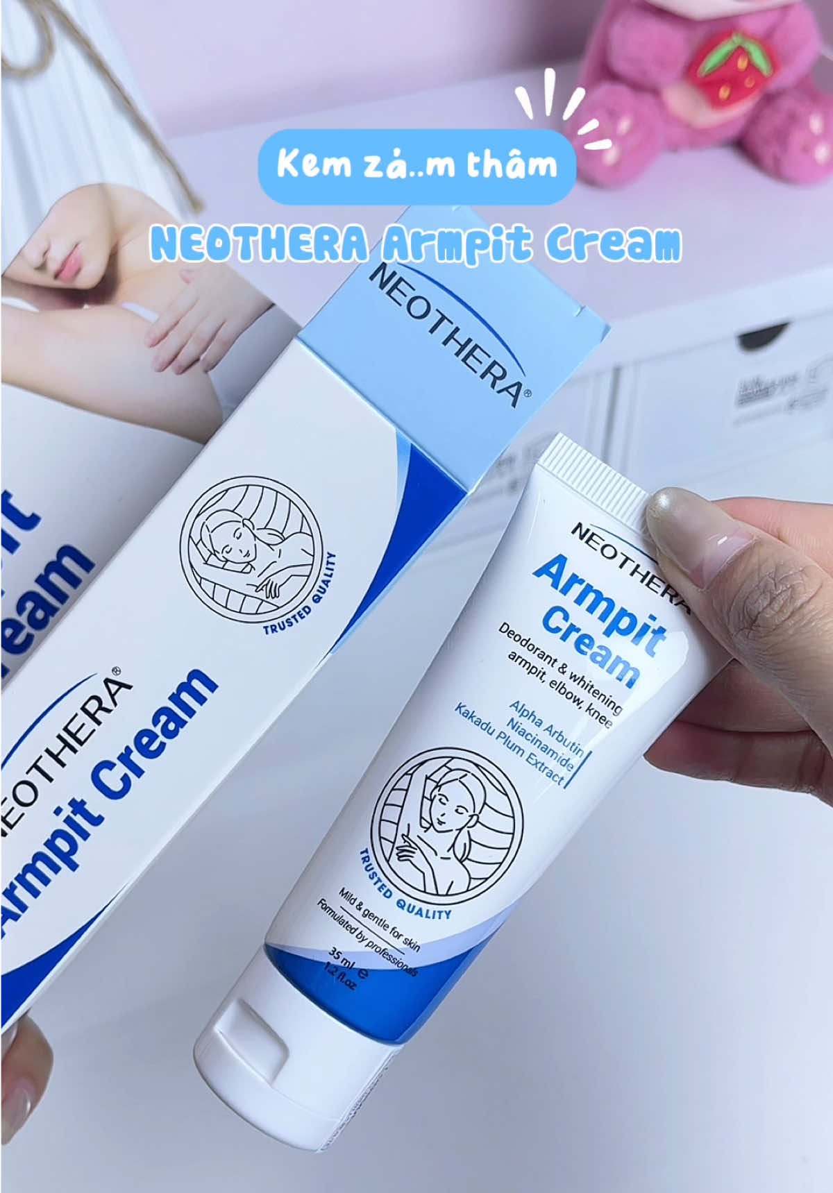 Kem dưỡng hỗ trợ za..m thâm nách, đầu gối Neothera #xuhuong #kemduongtrangnach #giamthamnach #kemgiamthamneothera #neoskin 