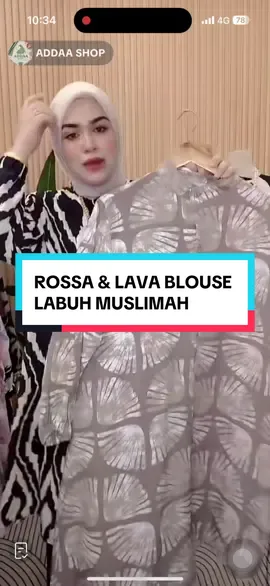 ROSSA & LAVA BLOUSE LABUH MUSLIMAH #fyptiktokviral #fyppppppppppppppppppppppp #jomgrabsekarang #lawa 