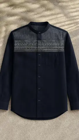 Promo Platini Kemeja Pria Koko Shanghai lengan panjang katun Navy ✨ #kemejapria #kokoshanghai #belilokal #racuntiktokshop #fypage