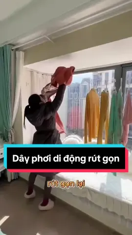 ✨ “Nhà nhỏ vẫn thoáng nhờ dây phơi gấp gọn” DâyPhơiQuầnÁo #ĐồGiaDụngThôngMinh #TiệnÍchGiaĐình #NhàGọnĐẹp#MẹoHayTrongNhà