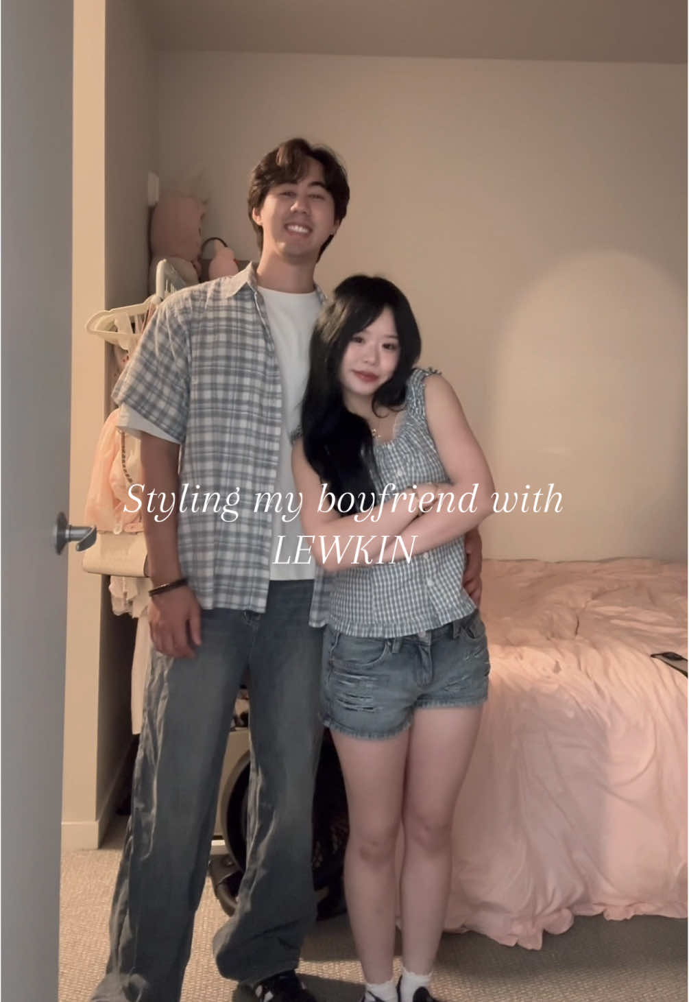 We’re always matching hehe. both outfits from @Lewkin use my code “lehlanibug” for a discount! #lewkin #lewkiss #lewkinmens #falloutfits #coupleoutfits 