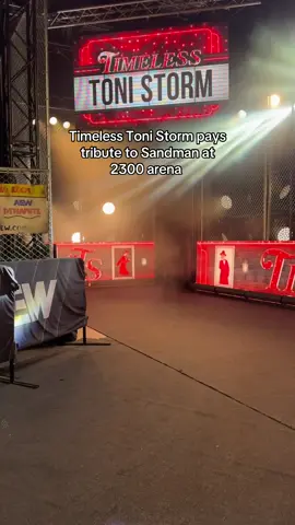 Timeless Toni Storm pays tribute to Sandman at 2300 arena #aew 