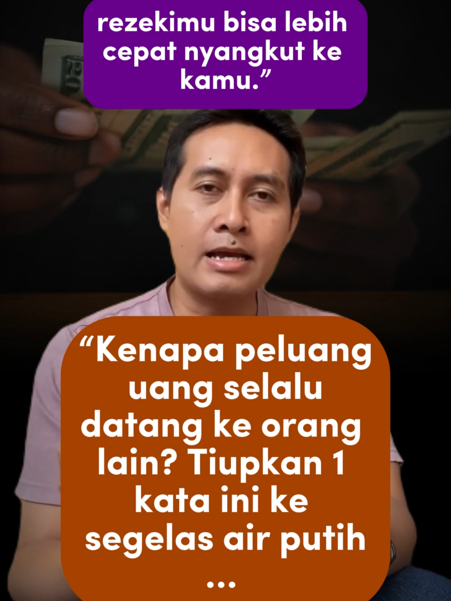 “Satu kata bisa bikin rezeki lebih cepat datang ke arahmu 💧💸