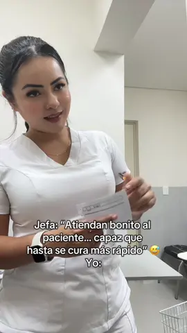 Claro jefa 📝 #enfermeria #personaldesalud #enfermera 