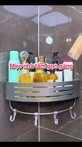 Kệ góc nhà tắm - Nhôm xịn, chống gỉ sét, dán keo siêu chắc, chịu lực tới 20kg Lắp gọn, không khoan đục 🥰  #kenhatam #kegoc #kegocnhatam #meohay365 