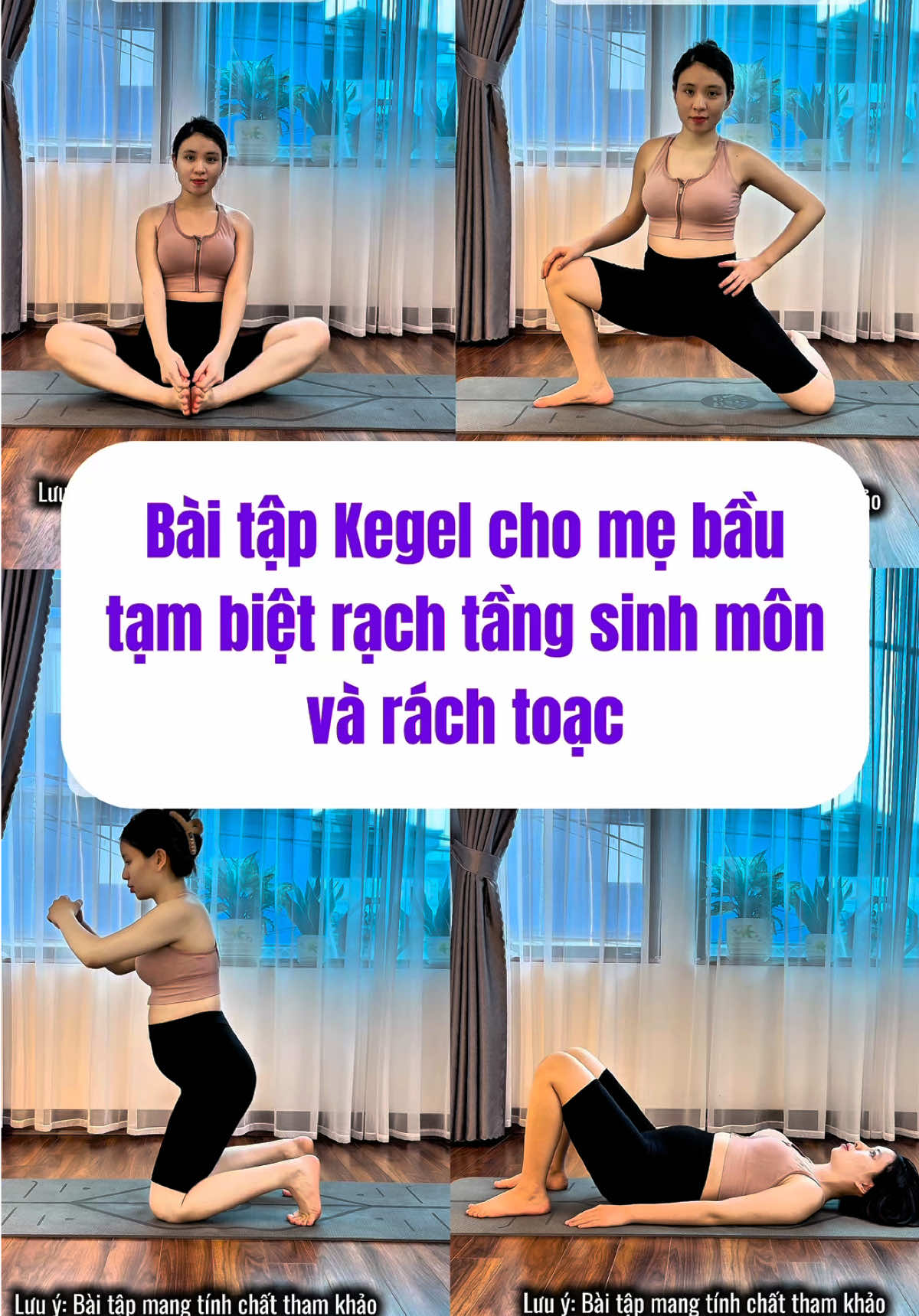 Bài tập Kegel cho mẹ bầu dễ sinh thường tạm biệt rạch tầng sinh môn và rách toạc #mebaudayyoga #sinhthuong #thaisan#thaistangsinhmon 