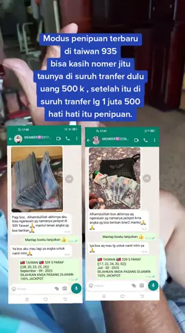 Konco ku wes akeh seng ketipu, wes transfer tp gk d kasih nomer , modusnya di wa d iming2 i klu pada jp 539 . taunya zoonk 😂 #penipuan #tkwtaiwan #fypシ゚ #fyp 