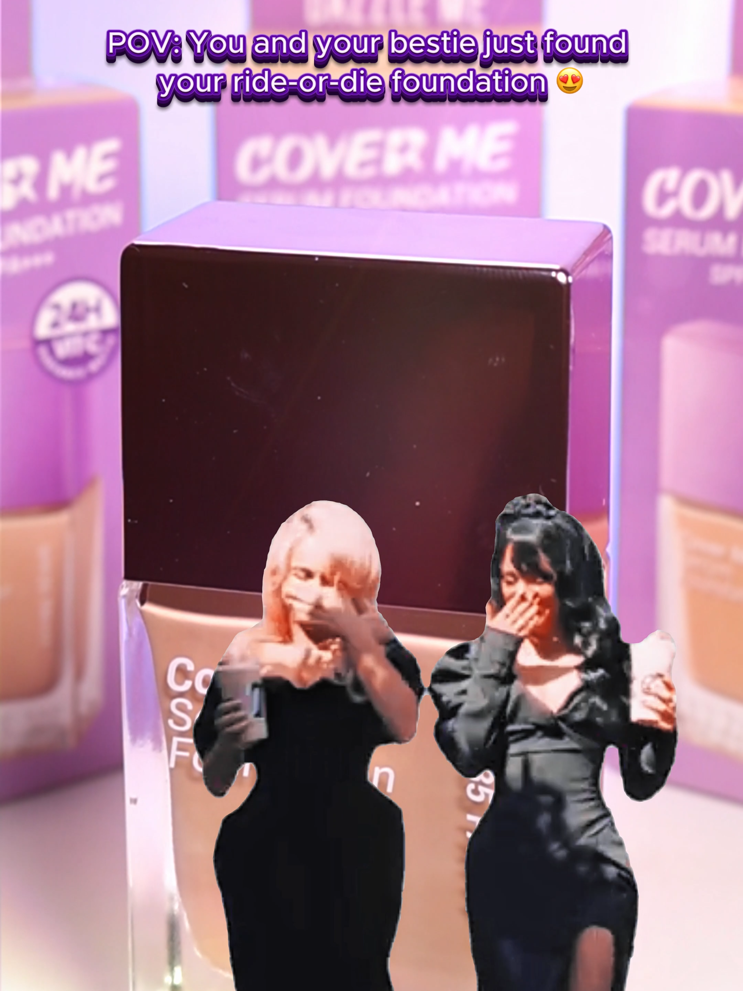 POV: You and your bestie just found your ride-or-die foundation 😍 ✨ DAZZLE ME Cover Me Serum Foundation = flawless skin + SPF35 PA+++ 💅 ☀️ Sun-safe, skin-loving, and selfie-approved 📸 Now we’re BOTH glowing 😚💖 #dazzlemeph #dazzleme #dazzlemebeauty #xzyabc #xzycba #tiktok #longlasting #MakeupRoutine #new #budolfinds #acneproneskin #serum #flawless #skintint #foundation