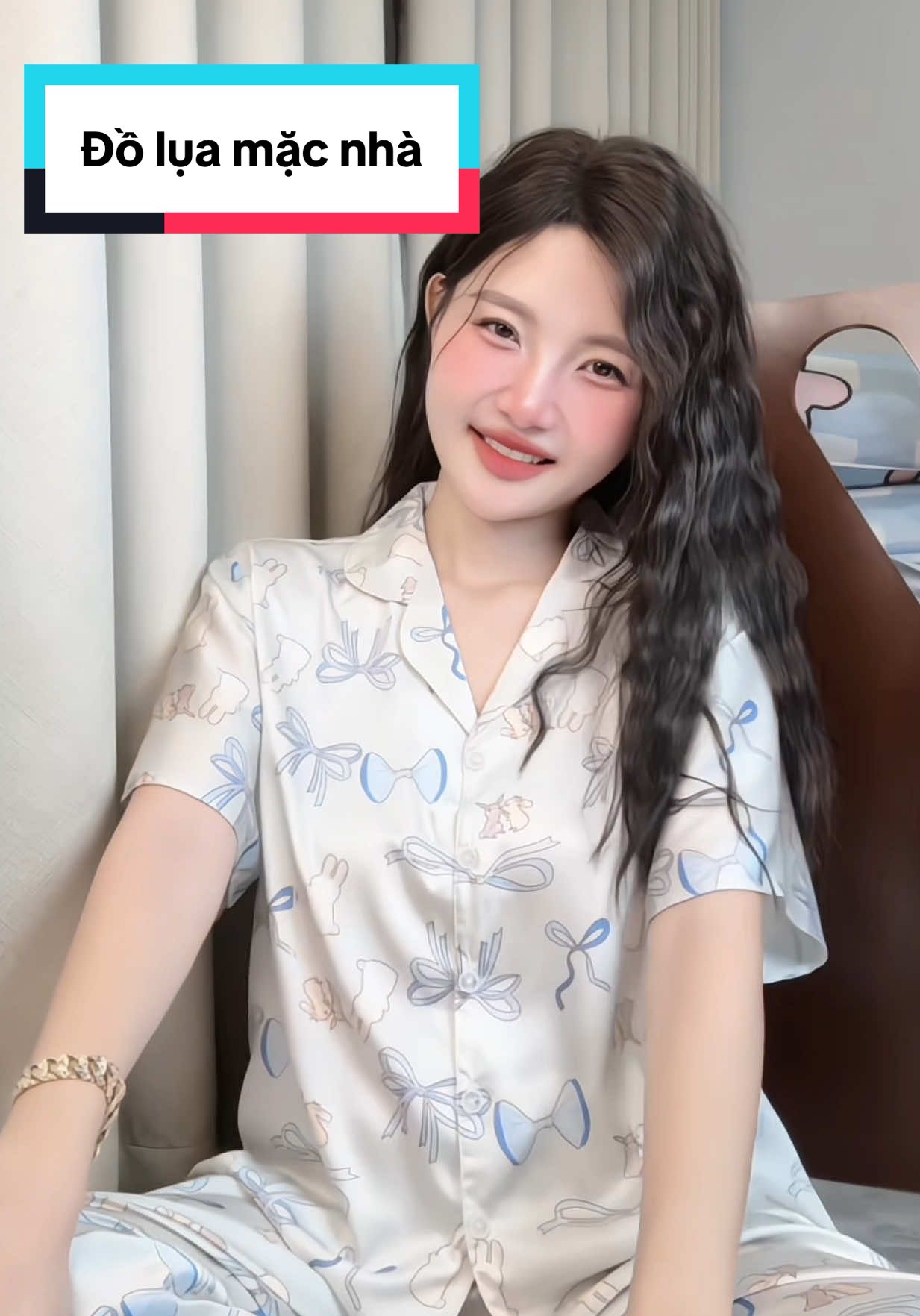 Đồ ngủ nữ mặc nhà pijama lụa latin #dongulua #donguxinh #dobo #chamsocsacdep #mebimsua 