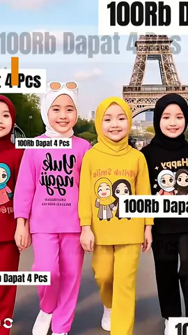 Siapa sangka 100rb bisa dapet 4 setel baju anak lucu kayak gini! 😍#PromoSetelanAnak #BundapintarBelanja #SetelanHarianAnak #BajuAnakDaily #BajuAnakElegan
