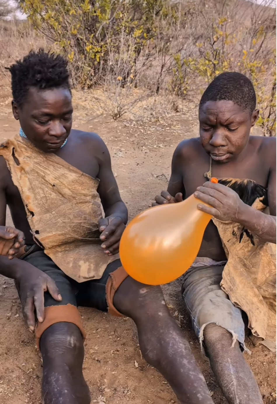 Chaaba got the ballon for the first time#chaaba #dudukwee #hadzabetribe 