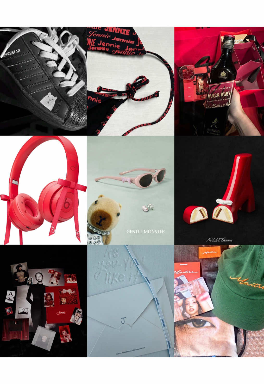 JENNIE has created many collaborations designed by her. she has created various products from clothes, glasses, cakes, jellies, headphones, tumblers, to luxury cars like porsche. brands all over the world want her amazing identity to be incorporated into their products 📝  #JENNIE #BLACKPINK #RUBY #OA 