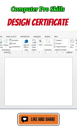 Certificate design in MS word #vairal_video #education 