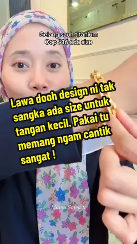 Mau pitam jiran tengok gelang baru lagi🥹 lawa sungguh design baru ni  #gelangtitanium #emastitanium #gelangtangan 