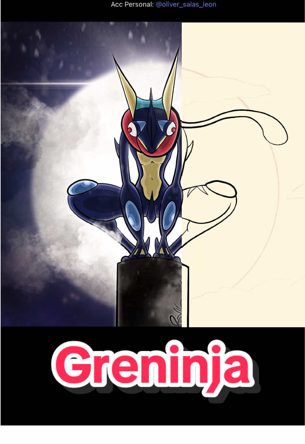 Dibujando a GRENINJA #pokemon #greninja #speedpaint #digitalart #fanart              