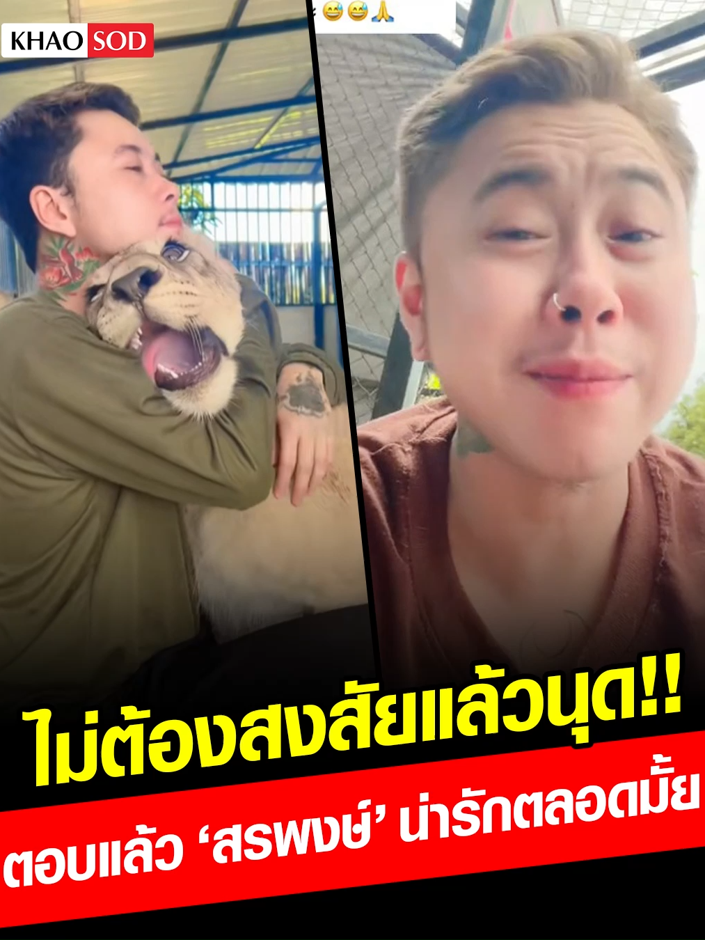 ไม่ต้องสงสัยแล้วนะนุด!! ‘พี่หนิง อรพรรณ’ ตอบแล้ว 'น้องสรพงษ์'  สิงโตชื่อดังที่เลี้ยงไว้ จะน่ารักกับเราตลอดมั้ย หลังแฟนๆ แห่ห่วงความปลอดภัย #น้องสรพงษ์ #สิงโต