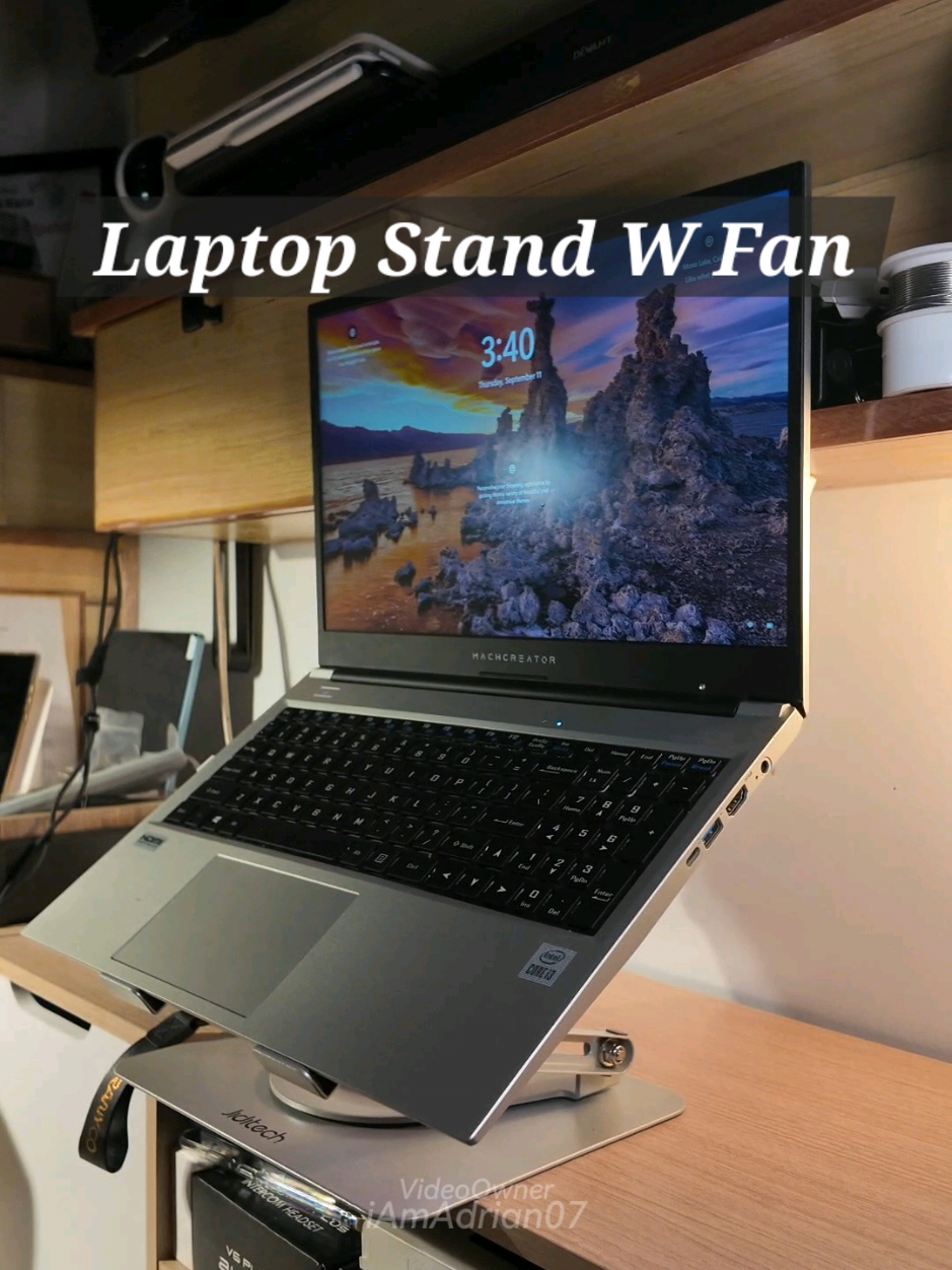 Laptop Stand With Fan. #laptopstand #laptopstandwithfan #laptopholder #techtrends #laptop stand with cooling fan for gaming 