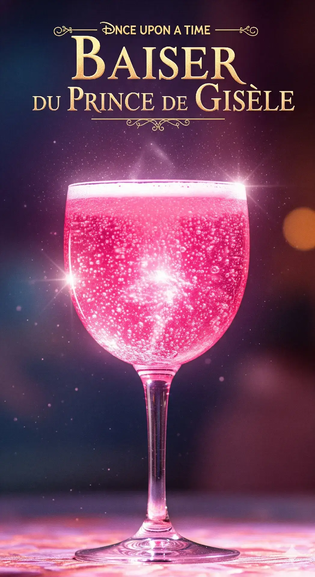 Un élixir romantique, pétillant et sucré, qui évoque le baiser magique qui transforme un conte en réalité. Ingrédients (1 verre) : 6 cl de jus de cranberry 4 cl de champagne (ou limonade pour la version sans alcool) 2 cl de sirop de fraise Quelques gouttes de jus de citron Framboises fraîches et sucre rose pour le décor Préparation : 1️⃣ Givrer le bord d’un verre à cocktail avec du sucre rose. 2️⃣ Verser le jus de cranberry, le sirop de fraise et le citron. 3️⃣ Compléter avec le champagne bien frais (ou limonade). 4️⃣ Ajouter une framboise flottante.