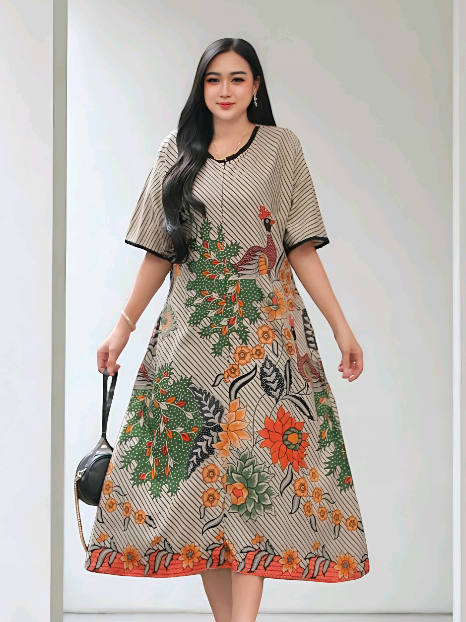 Homedress Motip Merak Rayon Premium || Busui Friendly Daster Kekinian Bumil #daster #dasterrayon #pakaianwanita #dasterkekinian #rekomendasioutfit 