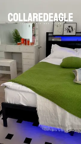 LED bedstead, you deserve it! Limited time discount, first come, first served!#BedFrame #base #bed #cama #twinbedframe #fullbedframe #CollaredEagle 