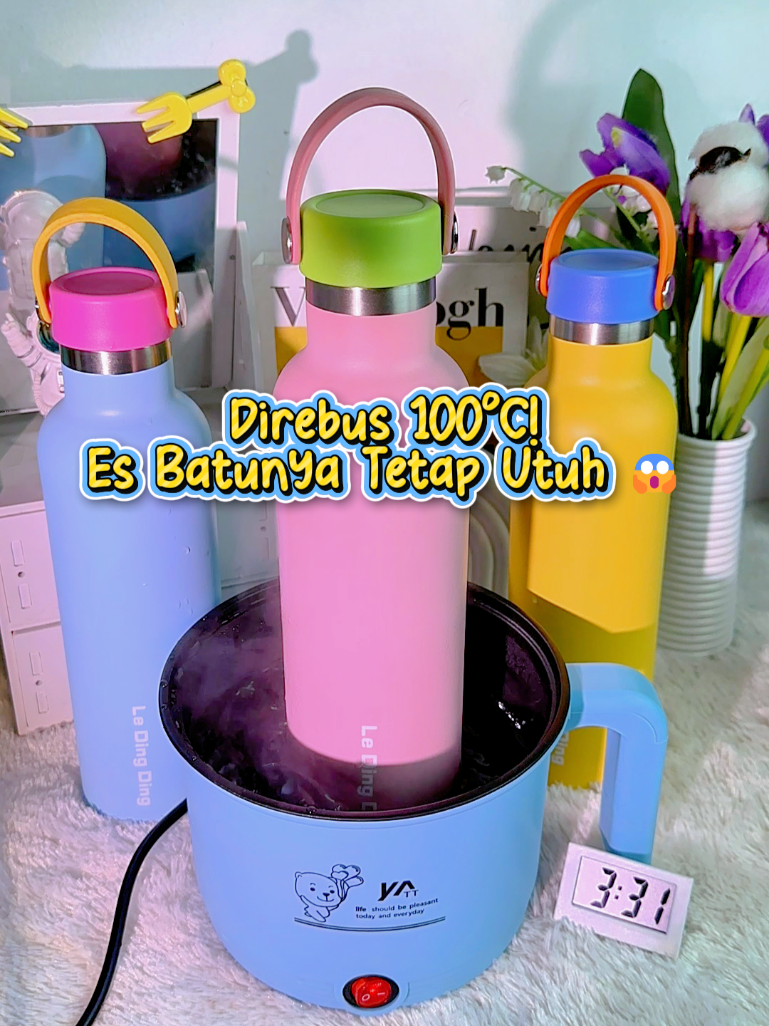 🚨 Nggak semua tumbler bisa tahan eksperimen kayak gini! 👉 Tumbler Sporty Pastel berisi ES BATU direbus di suhu 100°C lebih... dan hasilnya? Esnya tetap utuh, dinginnya awet! ❄️🔥 💡 Rahasianya ada di: ✔️ Stainless steel 316 premium ✔️ Double wall vacuum insulation ✔️ Lapisan coating anti gores ✔️ Tutup ulir dengan ring silikon anti bocor ✔️ Desain pastel estetik — Pink 💖, Biru 💙, Kuning 💛 ✨ Tahan panas 12 jam, tahan dingin 24 jam! Bonus sikat pembersih GRATIS di setiap pembelian 🧽 📍 Stok terbatas, klik keranjang kuning sekarang biar nggak nyesel! 🛒 #TumblerSportyPastel #TumblerEksperimen #TumblerAntiBocor #TumblerEstetik #TumblerKekinian #TumblerViral #TumblerPremium #Stainless316 #TahanPanasDingin #TumblerFYP #TumblerBestSeller #EsBatuTetapUtuh #CheckoutSekarang