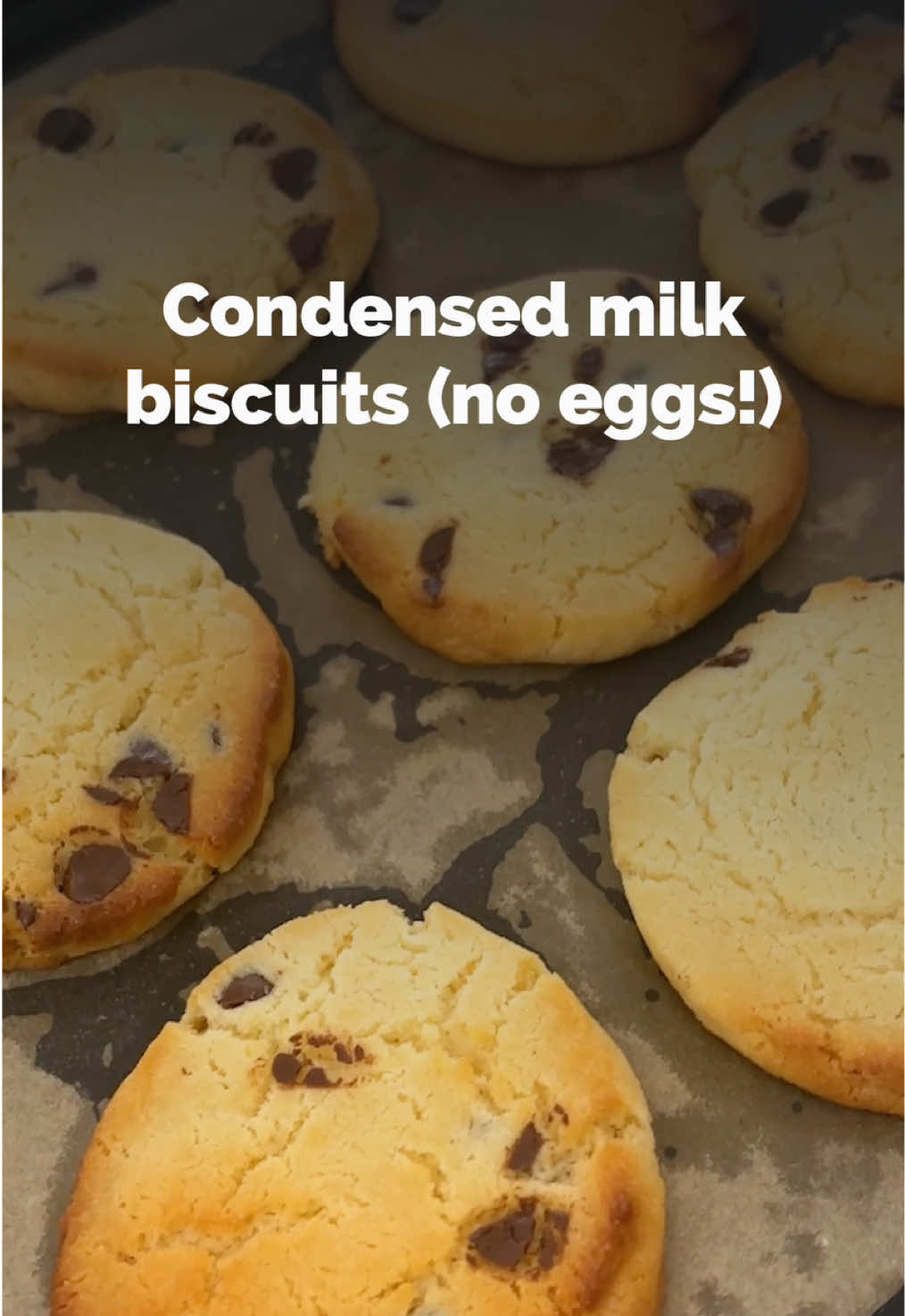 POV: you’ve run out of eggs but still want cookies. 🍪 Recipe below.  -250 g butter -1/2 cup sugar -200 ml condensed milk -2 1/2 cup self-raising flour Cream butter and sugar together in medium mixing bowl. Mix in the condensed milk. Sift in the flour and mix all the ingredients together. Halve mix and roll into a sausage and place onto a sheet of cling film, making sure you have enough cling film on the ends to create a tight seal. Freeze both sausages of mix. After an hour the mix should be hard enough to slice into 1-1½ cm rounds. Place onto a sheet of baking paper on a baking tray and bake at 160C for 15 minutes. #bakinghacks  #condensedmilk #eggfreebaking #cookierecipe 