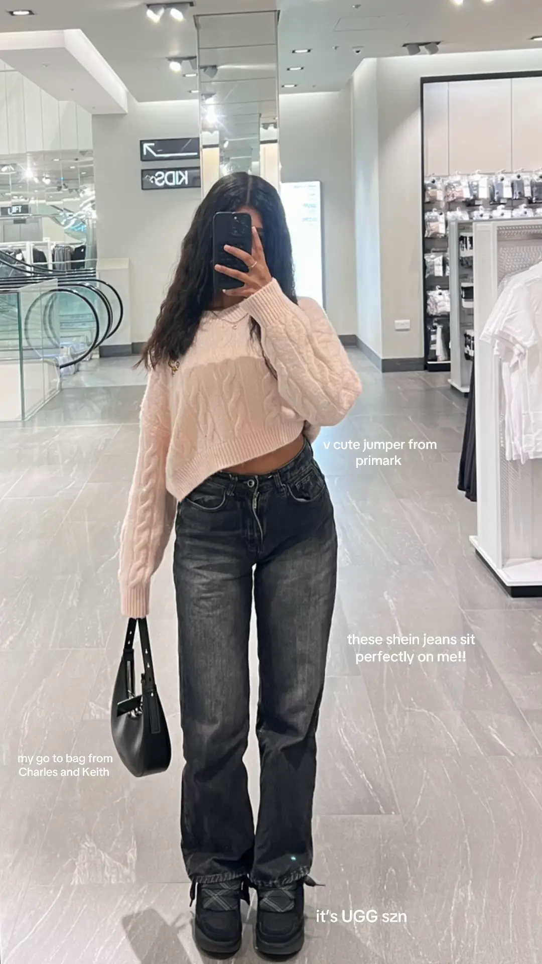 @UGG® shoes  @Primark jumper  @SHEIN UK jeans @CHARLESKEITHOFFICIAL handbag  #autumnoutfits #OOTD #cozyoutfit #fashion #fyp 