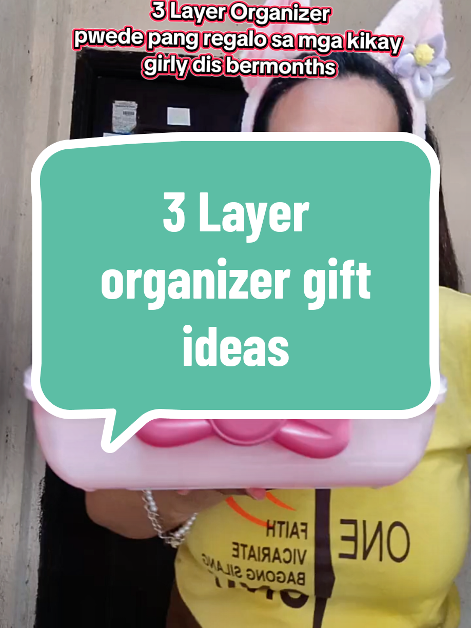 cute 3 layers organizer for kikay and girly sobrang magugustuhan nila eto at affordable pa #organizerideas #organizerideas #giftideas #bestgift #gifts 