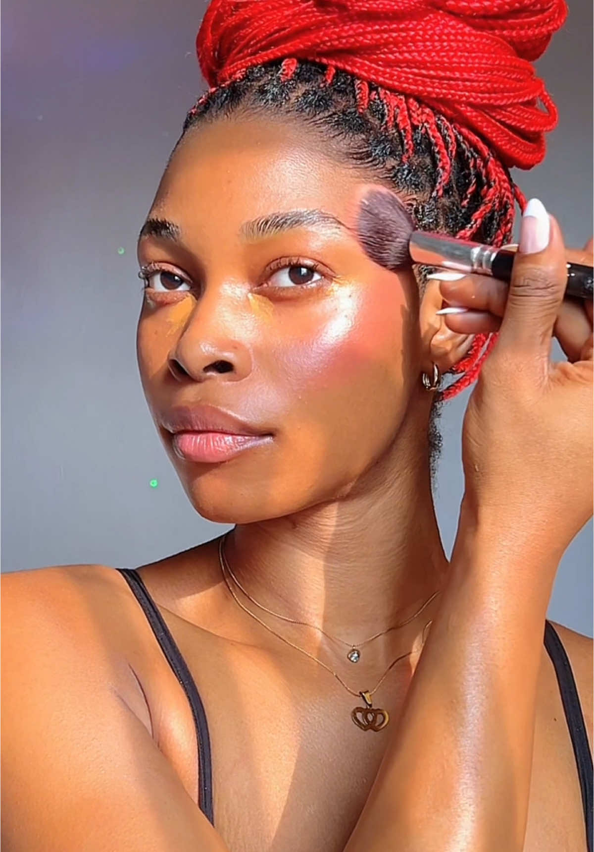 No Foundation make up look  . Lipgloss @BOSSYDIVAZ  . #fyp #foryou #pearldaniel_ #tiktok 