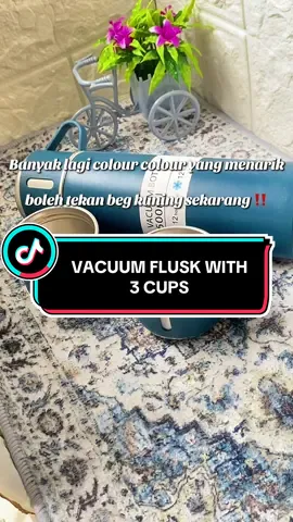 Vacuum flask hadiah set dengan 3 cups…. #vacuumflask #tumblerviral #vacuumflasktumbler #vacuumfluskthermos 
