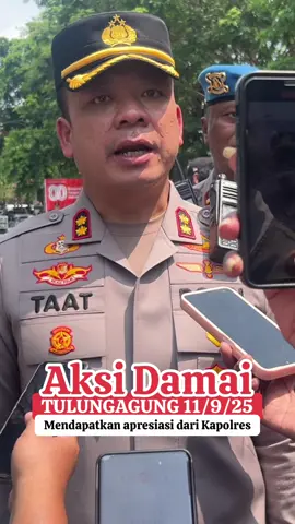 Demo di Tulungagung berjalan damai dan aman apresiasi dari Kapolres #FYP #detikzone #polisiindonesia🇮🇩 #tulungagung24jam #polisi 