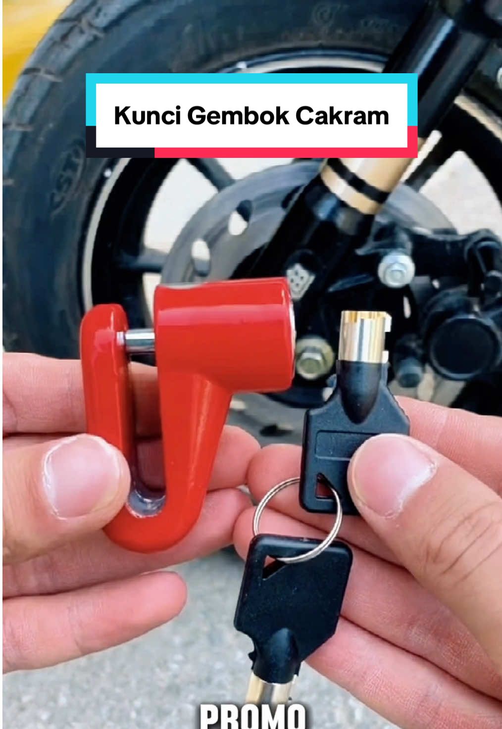 Pasang kunci ganda bukan cuma slogan! Gembok cakram ini, motor makin aman kapanpun & di manapun 🔐 #promoguncang99 #gembokcakrammotor #gembokcakram #gembokantimaling #curanmor 