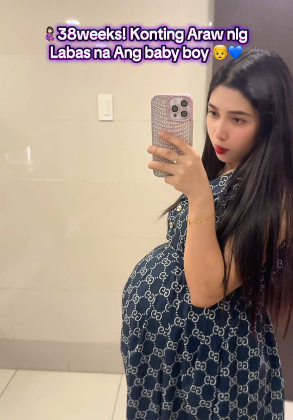 🤰🏻38weeks! konting Araw nlg Labas nA Ang Baby Boy👦💙 #38weekspregnant #babyboy #babybump 