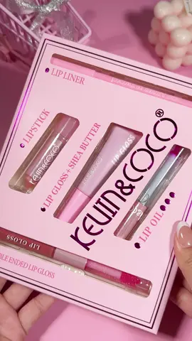 Our new lip kit has everything you need for the perfect pout.👄🤩It's your new go-to for any lip look.✌#kevincoco #kevincococosmetics #kevincocobrand #makeuplover #girlymakeup #tiktokmakeup #cutemakeup #lipmakep #lipgloss #lipkit #lipglossaddict #lipbalm #makeupset #makeupswatches #makeupbusiness #wholesale