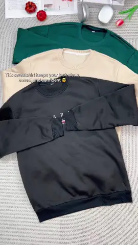 This sweatshirt keeps your look clean, casual, and confident 😎#tiktokshop #mensfashion #mens #menswear #stylish #outfit #comfortable #goodlooking #breathable #falldealsforyou #sports #longsleeve #menswearfashion #letter #print #TikTokFashion #viraloutfit #longsleeve #crewneck 