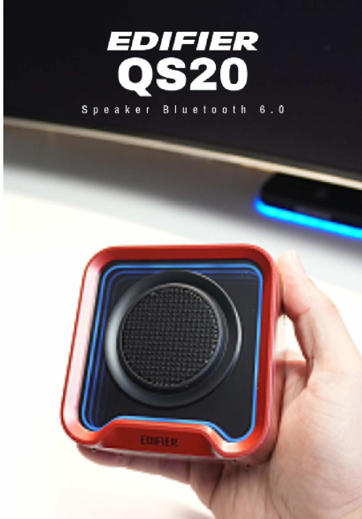 EDIFIER QS20 ลำโพงพกพาเสียงดี เบสใช้ได้ ใช้ได้นาน 12 ชม มีไฟ Ambient Lighting เชื่อมต่อกับ App Edifier Conex ได้ ของแท้ในตะกร้า#QS20 #edifier #edifierqs20 #ลําโพงพกพา 