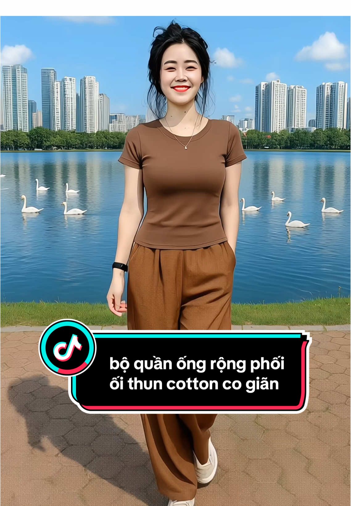 set quần ống rộng đũi mềm phối áo thun cottn cổ trò. cá tính,#thoitrangnu #setdoxinh #dobomacnha #thoitrang #setboxinh 