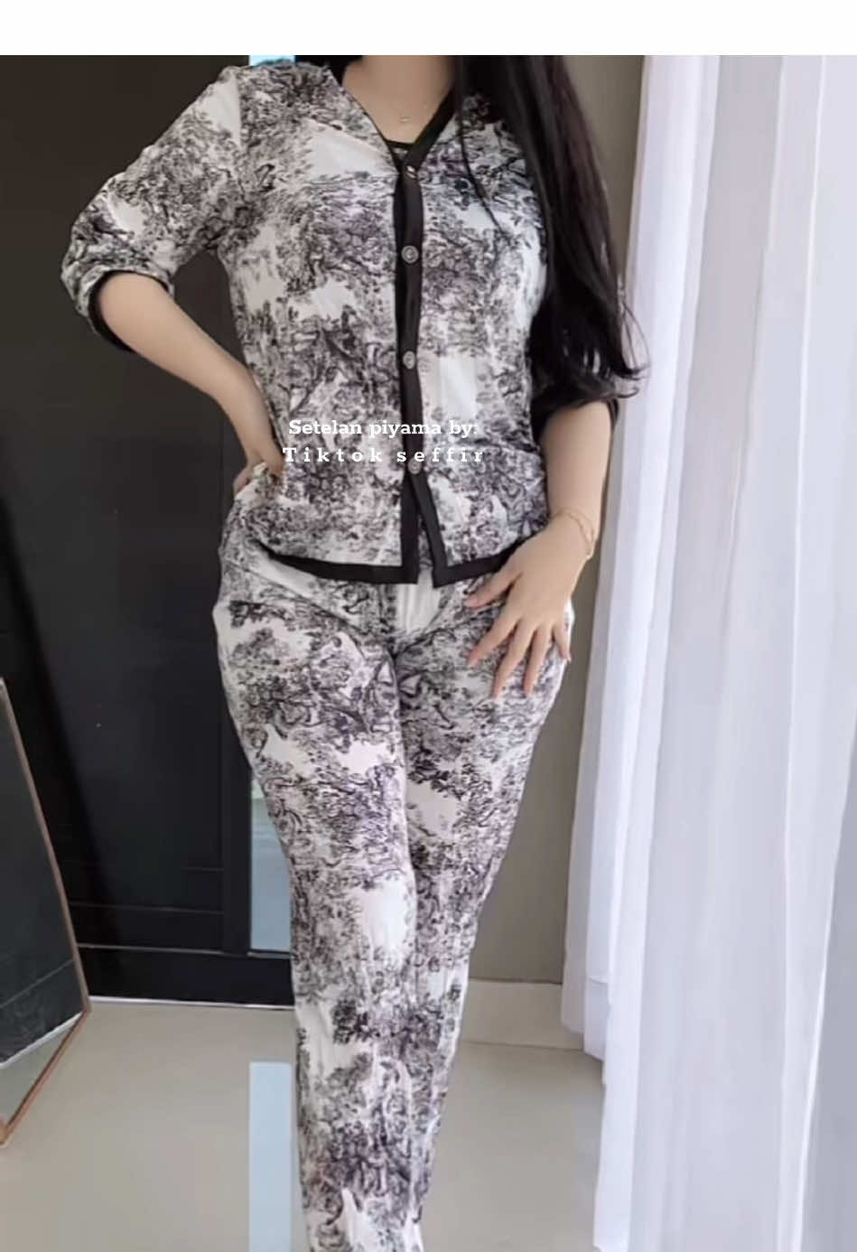 Rekomendasi setelan piyama dpt 2 setel bahanya adem dan lembut cocok untuk dirumah #piyama #setelanpiyama#bajutidur#setelanwanita#onesetwanita