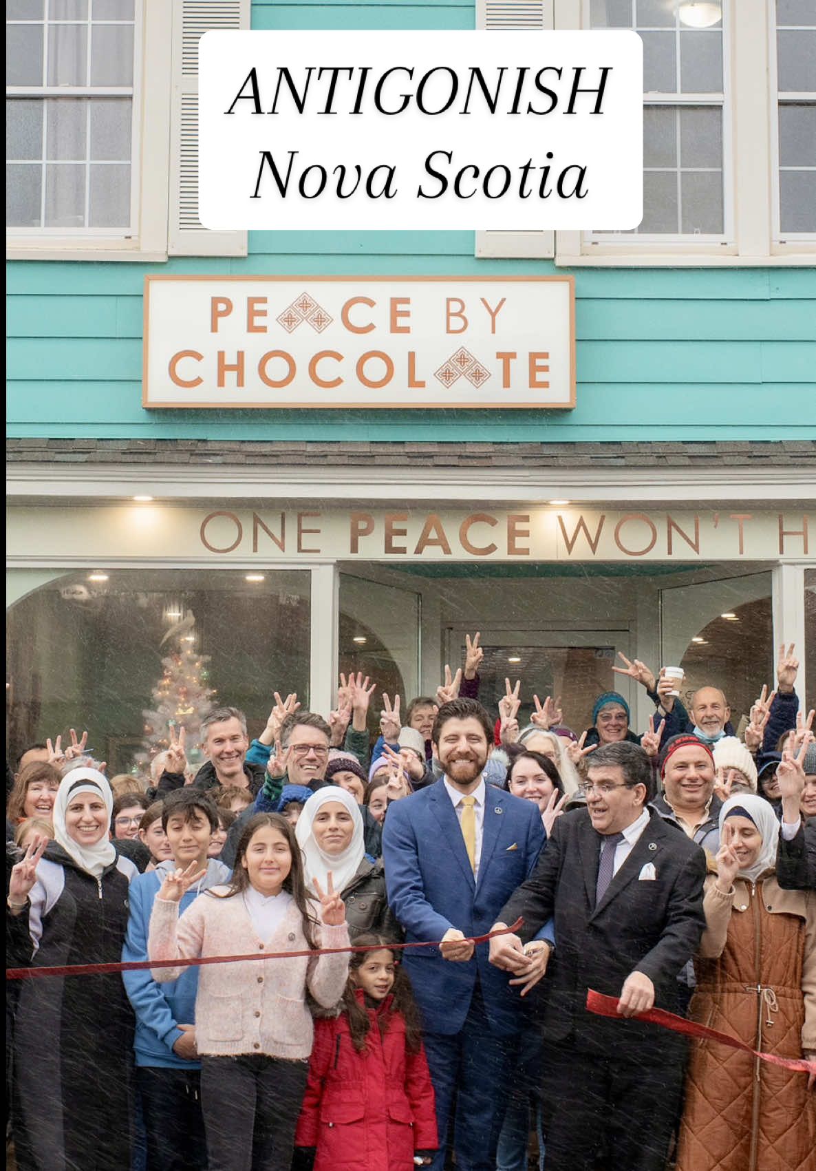 Spreading peace, one piece of chocolate at a time #antigonish #novascotia #canada @tareqhadhad @Peace by Chocolate 